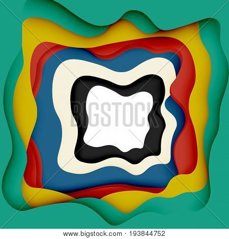 3d abstract background with cut shapes, business presentation, flyer template