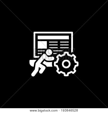 Technical Support Icon. Flat Design. Business Concept. Isolated Illustration