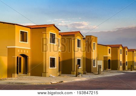 Outskirt condominium houses scene at Guayaquil Ecuador