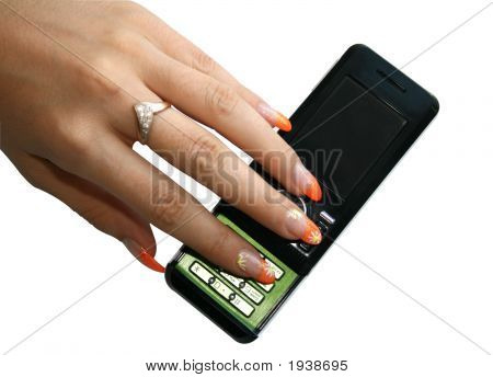 Maniküre am Telefon