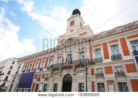 The Old Post Office In Madrid, Spain.