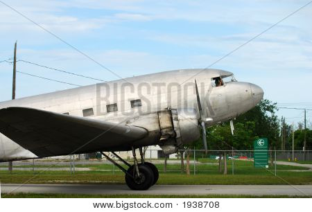 Aeroplano argento vintage