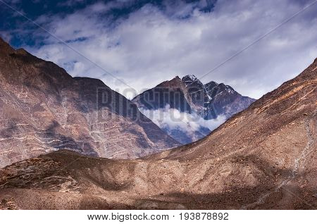 view to karakoram highway and valley, Karakoram, Pakistan