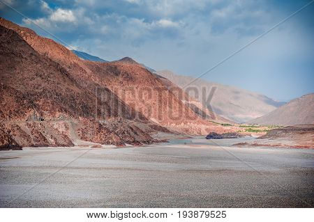 View of the Karakoram mountain range in northern Pakistan
