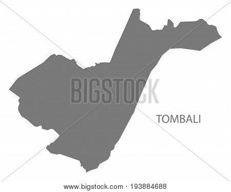 Tombali Guinea-Bissau map grey illustration silhouette shape