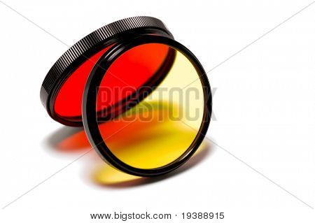 projektování barevné světlo červené a žluté fotografické filtry