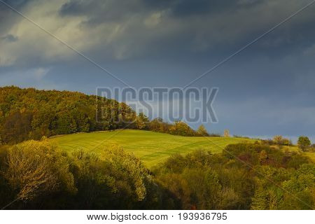 autumnal landscape - Europe Czech Republic Moravia Kyjov