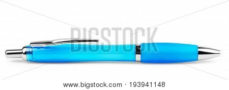 pen isolated on white background blue color