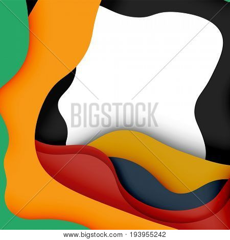 3d abstract background with cut shapes, business presentation, flyer template