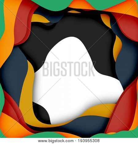 3d abstract background with cut shapes, business presentation, flyer template