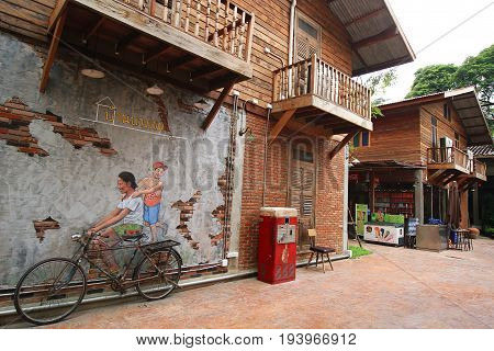 BANGKOK-THAILAND : MAY 18 2017 House with old collections decoration at Baan Bangkhen museum