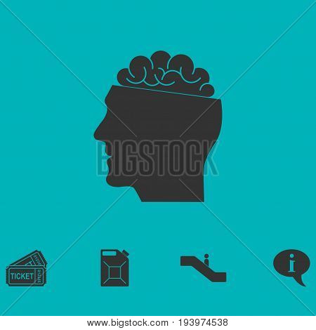 Open mind icon flat. Simple vector symbol and bonus icon