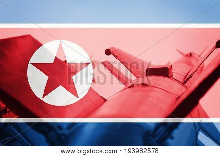 Weapons Of Mass Destruction. North Korea Icbm Missile. War Background.
