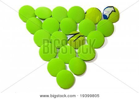 Pulsante verde trinagle