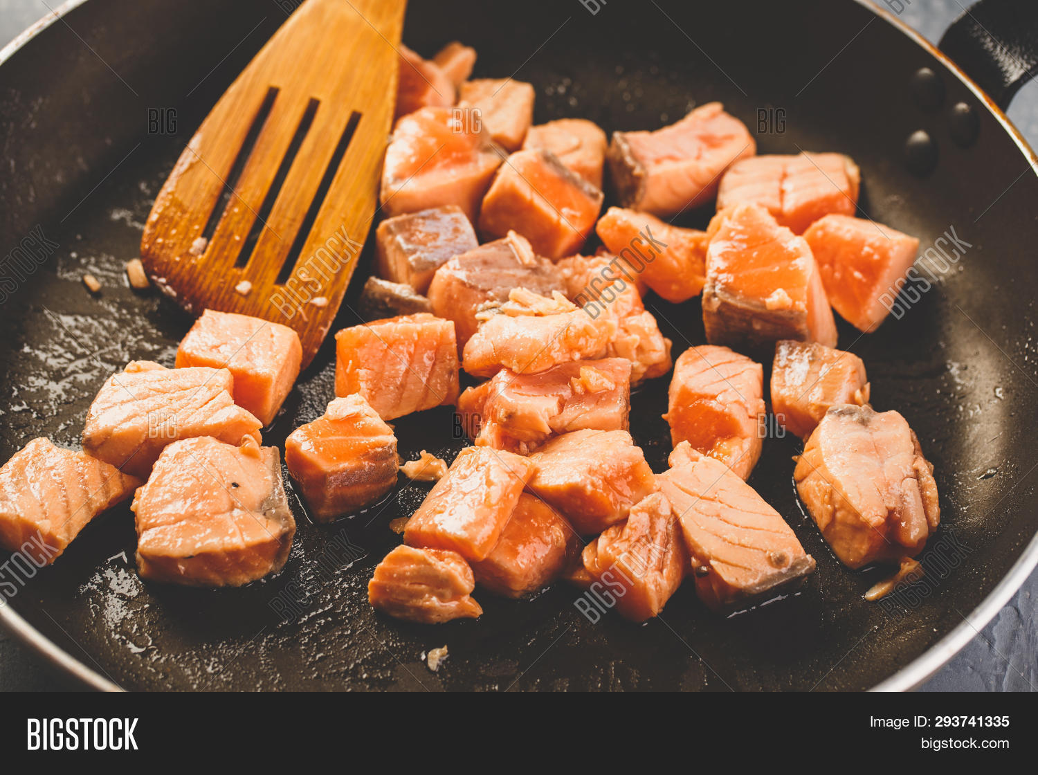 Diced Salmon Slices Image & Photo (Free Trial) Bigstock