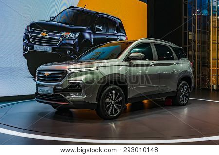 Bangkok, Thailand - March 31, 2019:  All-new Chevrolet Captiva 2019 On Display At The 40th Bangkok I