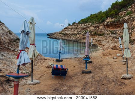 View Of Cala Greca Beach In Lampedusa, Sicily