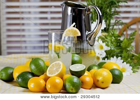 limonata con limoni e limette