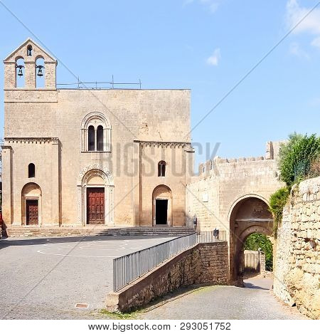 Tarquinia, Italy - Circa September 2017. Sunny Day In Tarquinia. Beautiful View Of Catholic Church (