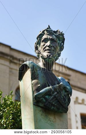 Koreiz, Yalta, Crimea, Russia-september 13, 2018: Satyr Statue-in Ancient Greek Mythology Forest Dei