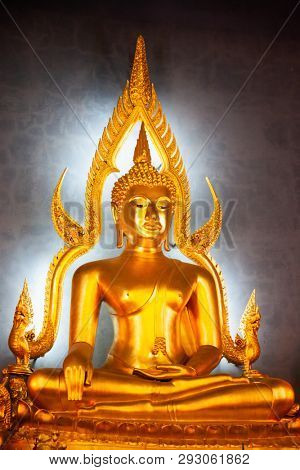 statue of Buddha in Wat Benchamabopit, Bangkok, Thailand