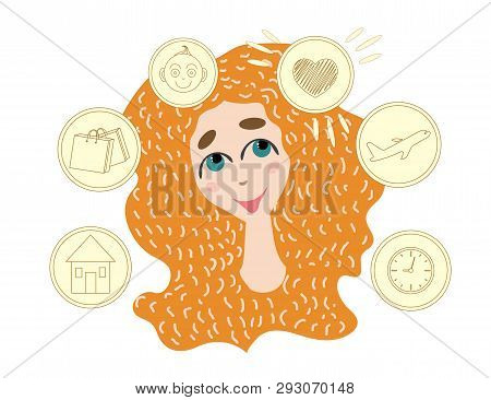 Body Positive Woman Keep All Your Deal In Your Head, Women Deal Icon, Ui, Ux, Feminism, Orange, Tala