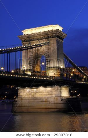 SzÃ©chenyi Chain Bridge in Budapest, Hungary
