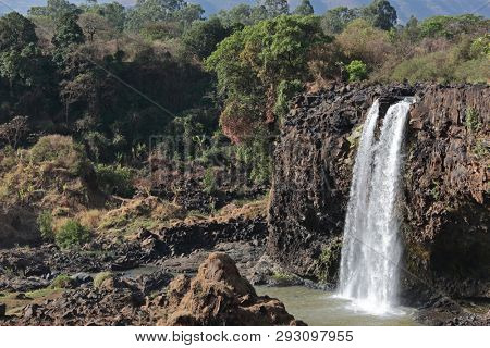Landscape view near Blue Nile falls, Tis-Isat Falls in Amara region of Ethiopia
