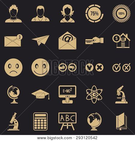 Erudite Icons Set. Simple Set Of 25 Erudite Vector Icons For Web For Any Design