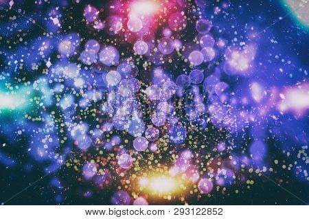 Bokeh Light Background, Christmas And New Year Holidays Background
