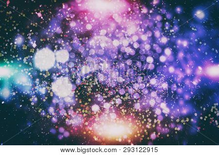 Bokeh Light Background, Christmas And New Year Holidays Background
