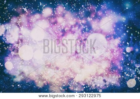 Bokeh Light Background, Christmas And New Year Holidays Background