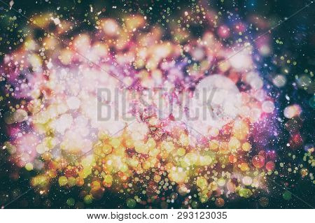 Bokeh Light Background, Christmas And New Year Holidays Background