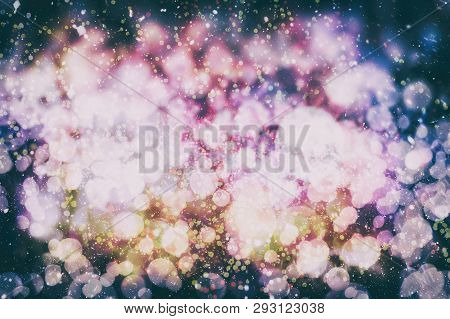 Bokeh Light Background, Christmas And New Year Holidays Background