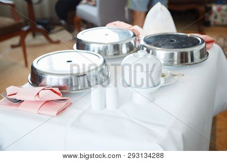 Room Service (in-room Dining) Is Hotel Food And Beverage Delivery Service For Guests Or Customers On