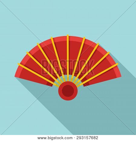 Open Hand Fan Icon. Flat Illustration Of Open Hand Fan Vector Icon For Web Design