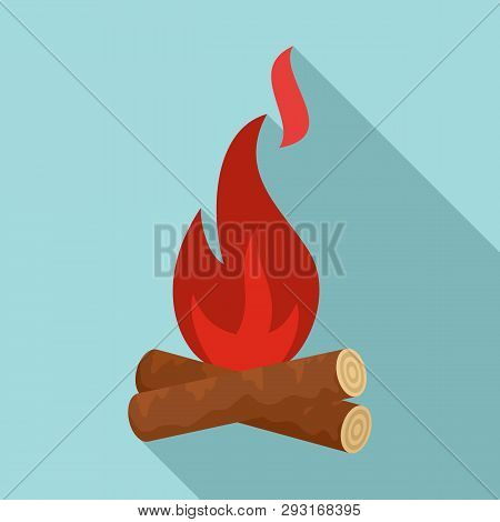 Stone Age Camp Fire Icon. Flat Illustration Of Stone Age Camp Fire Vector Icon For Web Design