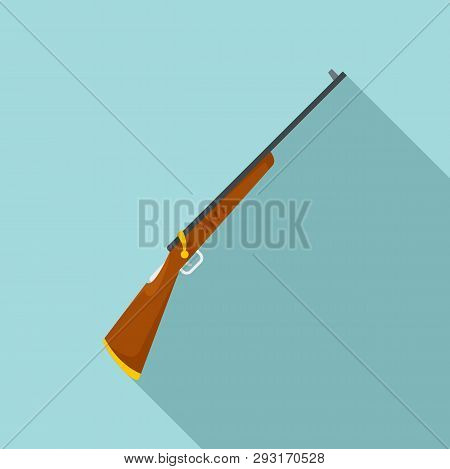 Old Hunting Rifle Icon. Flat Illustration Of Old Hunting Rifle Vector Icon For Web Design