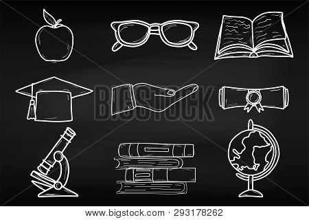 Training. World Book Day. April. Knowledge. Reading. World. For Your Design. Sheet. Chalk Board. Sch