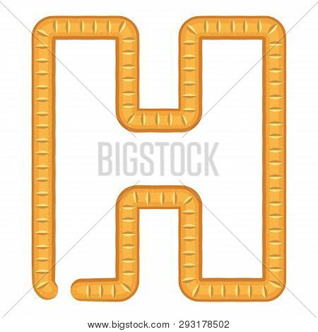 Letter H Bread Icon. Cartoon Illustration Of Letter H Bread Icon For Web