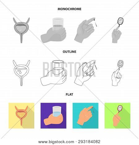 Vector Design Of Diet And Treatment  Icon. Collection Of Diet And Medicine Stock Vector Illustration