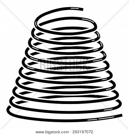 Spiral Wire Icon. Simple Illustration Of Spiral Wire Vector Icon For Web Design Isolated On White Ba