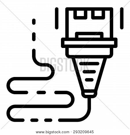 Camera Cable Icon. Outline Camera Cable Vector Icon For Web Design Isolated On White Background
