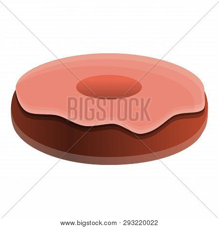 Sweet Donut Icon. Cartoon Of Sweet Donut Vector Icon For Web Design Isolated On White Background