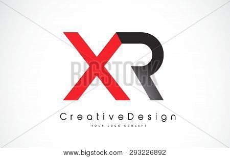 Red And Black Xr X R Letter Logo Design In Black Colors. Creative Modern Letters Vector Icon Logo Il