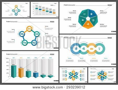 Business Infographic Presentation Slide Design Set Can Be Used For Workflow Layout, Annual Report, W