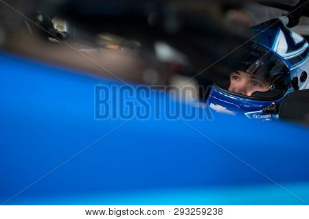 March 30, 2019 - Ft. Worth, Texas, USA: Kyle Larson (42) gets ready to practice for the O'Reilly Auto Parts 500 at Texas Motor Speedway in Ft. Worth, Texas.
