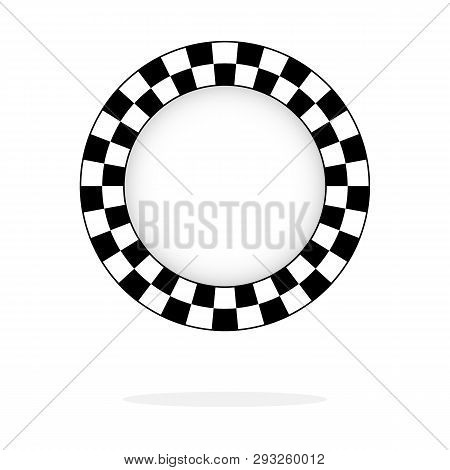 Chess Ball Abstract Chess Sphere Isolated On White Background.vector Illustration.