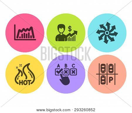 Infographic Graph, Business Growth And Correct Checkbox Icons Simple Set. Hot Sale, Versatile And Pa