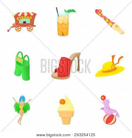 Blinder Icons Set. Cartoon Set Of 9 Blinder Icons For Web Isolated On White Background